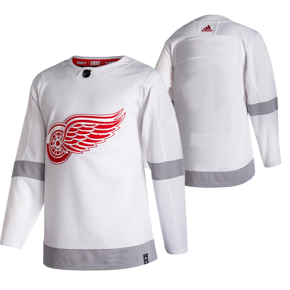 2021 Adidias Detroit Red Wings Blank White Men Reverse Retro Alternate NHL Jersey->edmonton oilers->NHL Jersey
